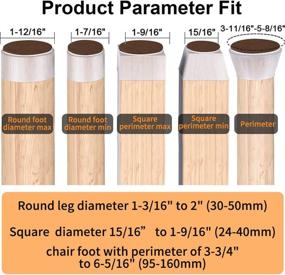 img 2 attached to 🪑 Enhanced 24PCS Silicone Chair Leg Floor Protectors, Caps for Furniture Chairs, Silicon Felt Feet Covers Shielding Hardwood Floors, Foot Covers for Bar Stools