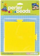 🟨 perler beads yellow square pegboards: the perfect crafting tool, 2pc, 5.7'' l x 5.7'' h logo