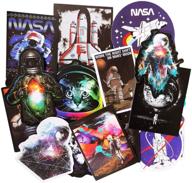 🚀 100 pcs space stickers - waterproof vinyl decals of universe explorer spaceman spacecraft nasa sticker pack for water bottle laptop travel luggage - ideal for kids party supplies and gift logo