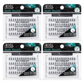 img 4 attached to 💄 Enhance Your Beauty with Ardell Soft Touch Individuals False Eyelashes in Medium Black - 4 Pack