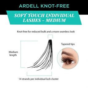 img 3 attached to 💄 Enhance Your Beauty with Ardell Soft Touch Individuals False Eyelashes in Medium Black - 4 Pack