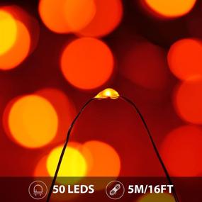 img 3 attached to 🎄 Fairy Lights Battery Operated, createreedo 16.5 FT 50 LED String Lights - Orange - Christmas Lights for Bedroom, Party, Holiday, DIY Decor, and more