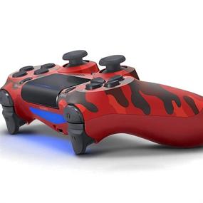 img 3 attached to 🎮 Enhanced Gaming Experience with PS4 Controller: Dual Vibration, USB Charging, Audio Function & LED Indicator - Compatible with PS4/Pro/Slim (Camouflage Red)