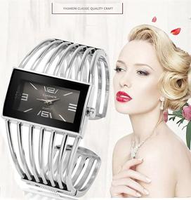 img 3 attached to Watches Rectangular Bracelet Business Fashion