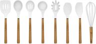 🍳 efficient cooking and baking with country kitchen 8 pc non stick silicone utensil set - white logo