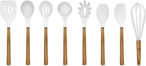 img 4 attached to 🍳 Efficient Cooking and Baking with Country Kitchen 8 pc Non Stick Silicone Utensil Set - White