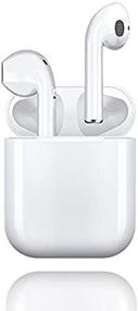 img 3 attached to Mini Wireless Earbuds Bluetooth Headset - Stereo In-Ear Headset with Mic & Charging Box - Noise Reduction - Compatible with iPhone, Samsung, etc. (White-1) (White-2)