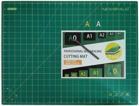 img 2 attached to 🔍 18&#39;&#39; x 24&#39;&#39; NEWBRAUG Perfect Self Healing Cutting Mat - Non-Slip Gridded Rotary Cutting Board for Quilting, Sewing, Crafts, Fabric & Scrapbooking (Green/Black)