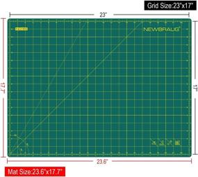 img 3 attached to 🔍 18&#39;&#39; x 24&#39;&#39; NEWBRAUG Perfect Self Healing Cutting Mat - Non-Slip Gridded Rotary Cutting Board for Quilting, Sewing, Crafts, Fabric & Scrapbooking (Green/Black)