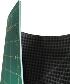 img 1 attached to 🔍 18&#39;&#39; x 24&#39;&#39; NEWBRAUG Perfect Self Healing Cutting Mat - Non-Slip Gridded Rotary Cutting Board for Quilting, Sewing, Crafts, Fabric & Scrapbooking (Green/Black)