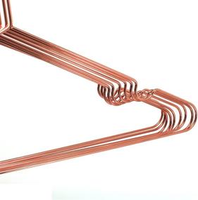 img 1 attached to 👗 Koobay 17" Heavy Duty Rose Copper Gold Clothes Hangers - Pack of 60 | Metal Wire Top Hangers for Shirts & Coats