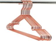 👗 koobay 17" heavy duty rose copper gold clothes hangers - pack of 60 | metal wire top hangers for shirts & coats логотип