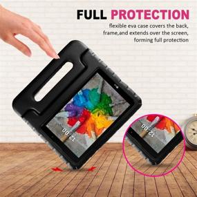 img 1 attached to 📱 Bolete Case for LG G Pad 5 10.1 Inch: Kids Tablet Case LM-T600/LM-T605 - EVA Foam Cover with Handle Stand - Shockproof & Lightweight - Black