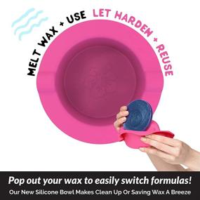 img 3 attached to 🔥 KoluaWax Silicone Bowl Replacement for Wax Warmer – Reusable Melting Bowl for Hard Wax Beans, Minimizing Waste – Heat-Safe, Non-Stick, and Effortless to Clean Liner – Compatible with 16oz Electric Waxing Kits