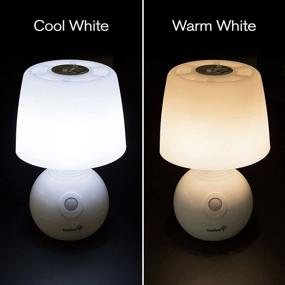 img 2 attached to Ivation 12-LED Battery Operated Motion Sensing Table Lamp - Dual Color Range - Manual & Automatic Motion & Light Sensing - White