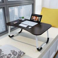 🛏️ versatile adjustable laptop bed table lap desk for couch & sofa - portable breakfast tray, reading holder, & dormitory table (23.6 x 15.7in) logo