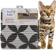 🐾 fresh kitty xl jumbo foam litter box mat – water resistant, bpa-free, easy clean – gray pattern 40”x 25” (9052) logo