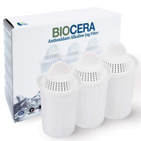 img 3 attached to 🚰 BIO CERA Alkaline Antioxidant Water Ionizer Filter Cartridge - Activated Carbon Pitcher, pH 9.5 (3 Pack/Set)