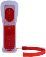 🎮 enhanced gaming experience: motion plus wireless remote controller for nintendo wii/wii u with silicone case & hand strap - classic red логотип
