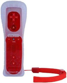 img 1 attached to 🎮 Enhanced Gaming Experience: Motion Plus Wireless Remote Controller for Nintendo Wii/Wii U with Silicone Case & Hand Strap - Classic Red