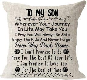 img 3 attached to 🎁 To My Son: Let Love Guide Your Way Home - Birthday Gift Pillowcase for Sofa - 18"x18