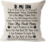 🎁 to my son: let love guide your way home - birthday gift pillowcase for sofa - 18"x18 логотип