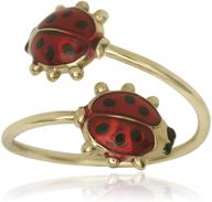 yellow adjustable double enamel ladybug logo