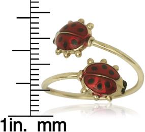 img 3 attached to Yellow Adjustable Double Enamel Ladybug