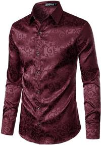 img 3 attached to Luxurious Jacquard Wedding Attire: ZEROYAA ZLCL27 Black Men's Clothing Collection