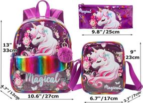 img 3 attached to 🎒 HTgroce Lightweight Messenger Kindergarten Elementary Backpacks" - optimized version: "HTgroce Lightweight Messenger Backpacks for Kindergarten and Elementary School Students