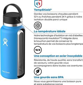 img 3 attached to 🍉 Hydro Flask Water Bottle - Stainless Steel & Vacuum Insulated - Wide Mouth 2.0 with Leak Proof Flex Cap - 40 oz, Watermelon: Stay Hydrated in Style with this Durable Water Bottle