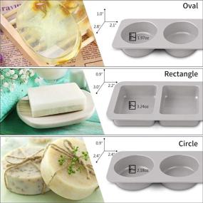 img 3 attached to Non-Stick Silicone Soap Making Molds Kit: Round, Rectangle, and Oval Shapes for Handmade Soap, Chocolate Bombs, and Candy