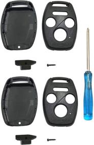 img 4 attached to No Cutting Required Replacement Keyless Entry Key Fob Shell Fits For Honda Accord Civic 2003-2012 Pilot CR-V Hybrid EX EX SE 2009-2015 Element Key Fob Case Cover (Pack2)