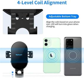 img 3 attached to Nalwort Auto Clamping Wireless Car Charger Mount with Air Vent and Dashboard, 15W Qi Fast Charge for iPhone 12/12 Pro Max/11, Samsung S21/S20/S10/S9, Note 20, and More