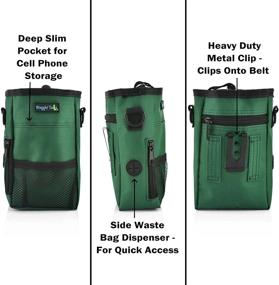 img 3 attached to Wagtime Club Smart Dog Treat Pouch Bag: Convenient Access to Treats & Training Accessories for Effective Dog Training - Includes Free Roll of Waste Bags - Earth Green