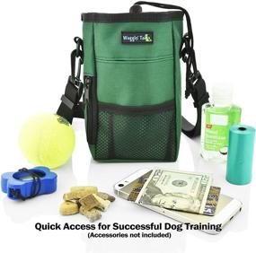 img 1 attached to Wagtime Club Smart Dog Treat Pouch Bag: Convenient Access to Treats & Training Accessories for Effective Dog Training - Includes Free Roll of Waste Bags - Earth Green