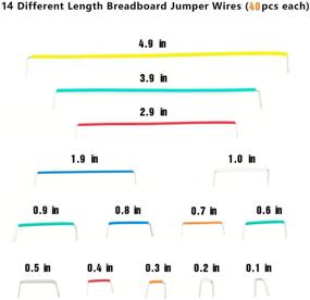 img 1 attached to Makeronics Набор пружинных проводов 560 штук с 14 длинами для прототипирования платы Breadboard, 🔌 Пайка цепей, эксперименты с электроникой, Arduino, Raspberry Pi, Jetson Nano - В комплекте хранение