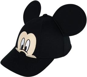 img 3 attached to 🖤 Black Disney Youth Mickey Peeking Ear Hat - Enhance your SEO