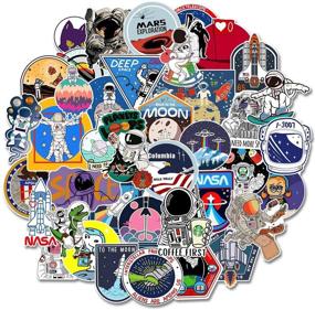 img 4 attached to 🚀 Spaceman Decor Stickers: Waterproof, Ideal for Skateboards and Snowboards