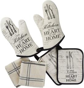 img 4 attached to 🔥 572°F Heat Resistant Warome Oven Mitts and Pot Holders Set with Soft Cotton Kitchen Towels - Multi-Function Kitchen Potholders with Pocket, Basic Kitchen Line Set (6 Pack)