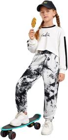 img 4 attached to 🌈 Colorful fashion statement: Gorboig Girls Sweatpants with Tie Dye Joggers, 6-11 Years, featuring a loose fit and convenient pockets!