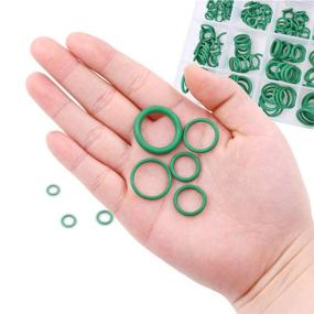 img 2 attached to 🔧 Glarks 18 Sizes 270Pcs Rubber O-Ring Car AC Compressor Seals Kit – Green: Ideal for Auto Vehicle Repair & Air Conditioning Maintenance