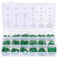 🔧 glarks 18 sizes 270pcs rubber o-ring car ac compressor seals kit – green: ideal for auto vehicle repair & air conditioning maintenance logo