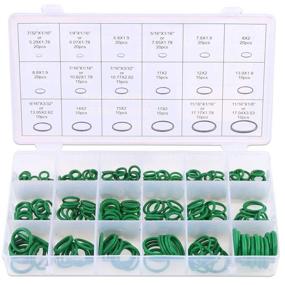 img 4 attached to 🔧 Glarks 18 Sizes 270Pcs Rubber O-Ring Car AC Compressor Seals Kit – Green: Ideal for Auto Vehicle Repair & Air Conditioning Maintenance