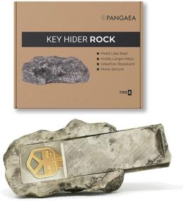 img 4 attached to 🗿 Real Stone-Like Hide-a-Spare-Key Fake Rock - Outdoor Garden and Yard Safety, Geocaching - Type-A (Black), 1 Pack