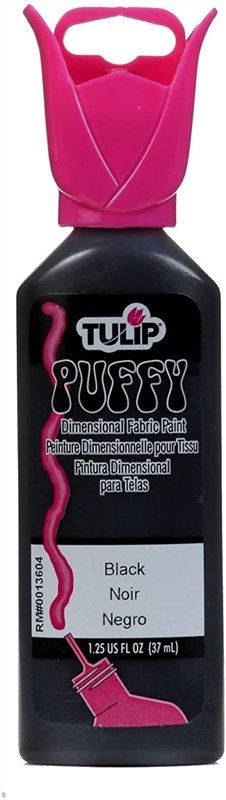 Peinture textile dimensionnelle Tulip 4 fl oz Noir Peinture