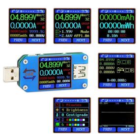 img 2 attached to 🔌 High-Performance USB Power Meter: DROK UM25, for Testing Type C Voltage & Current, LCD Display, 4-24V 5A, USB Tester Multimeter. Ideal for Examining Charger Cable Speed, Power Bank Capacity & QC 2.0 3.0.