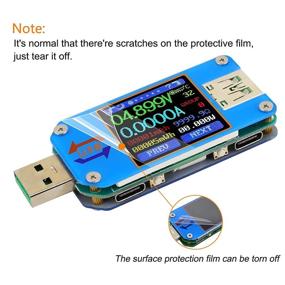 img 3 attached to 🔌 High-Performance USB Power Meter: DROK UM25, for Testing Type C Voltage & Current, LCD Display, 4-24V 5A, USB Tester Multimeter. Ideal for Examining Charger Cable Speed, Power Bank Capacity & QC 2.0 3.0.