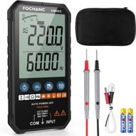 🔧 trms 6000 counts auto-ranging digital multimeter tester - fochanc voltmeter with ncv for ac/dc voltage test, resistance, continuity, capacitance, diodes temperature measure - includes case and battery logo