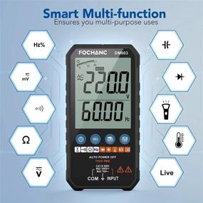 img 2 attached to 🔧 TRMS 6000 Counts Auto-Ranging Digital Multimeter Tester - FOCHANC Voltmeter with NCV for AC/DC Voltage Test, Resistance, Continuity, Capacitance, Diodes Temperature Measure - Includes Case and Battery